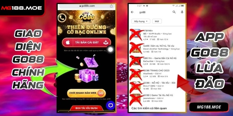 Dưới đây là những dấu hiệu giúp nhận diện Go88 giả mạo